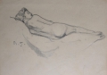 Foto 2: Rudolf Gudden (1863-1935): 4 x Blatt Frauenstudien / Aktdarstellungen, Bleistift, u.a. Motiv nach Ingres-Gemälde, Künstler-Monogramm