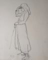 Foto 3: Rudolf Gudden (1863-1935): 4 x Blatt Frauenstudien / Aktdarstellungen, Bleistift, u.a. Motiv nach Ingres-Gemälde, Künstler-Monogramm