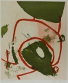 Herta Müller (* 1955): Graphik - Farbradierung, "abstrakte Landschaft", datiert 1989