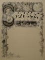 Martin Hönemann (1858-1937): aquarellierte Federzeichnung, "Speisekarten-Entwurf"