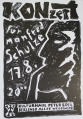 A. R. Penck (* 1939): Graphik - Offset-Lithographie, Veranstaltungsplakat "Konzert für Martin Schulze", 1994 Berlin