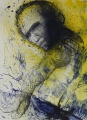 Wolfgang Petrick (* 1939): Graphik - Farblithographie, "Surrealistische Figur - Schlüsselreiz", Druck von 1991