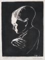 Friedrich Prätorius (1902-1962) attr.: 2 Graphiken - Linoldrucke, "Mädchen-Porträt" / "Afrikanerin", datiert 1957