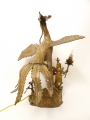 Foto 3: Pendants figürliche asiatische Tischlampen, wohl China, Ende 19. / Anfang 20. Jahrhundert, in Bronze, Kranich-Plastik