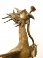 Foto 5: Pendants figürliche asiatische Tischlampen, wohl China, Ende 19. / Anfang 20. Jahrhundert, in Bronze, Kranich-Plastik