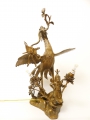 Foto 6: Pendants figürliche asiatische Tischlampen, wohl China, Ende 19. / Anfang 20. Jahrhundert, in Bronze, Kranich-Plastik