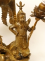 Foto 8: Pendants figürliche asiatische Tischlampen, wohl China, Ende 19. / Anfang 20. Jahrhundert, in Bronze, Kranich-Plastik