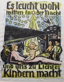 Hanns Schubert (1887-1963): 2 Graphiken - handkolorierte Holzschnitte, religiöse Motive, datiert 1959