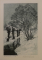 Karl Heinrich Schulz (*1884): Graphik - Radierung, "An der Beeke" / "Winterlandschaft"