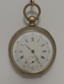 Foto 1: Taschenuhr, um 1900, Nickel und Silber