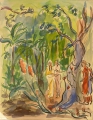Heinrich Sussmann (1904-1986): 8er Satz Zeichnungen - Aquarelle und Tusche, Personen- und Landschaftsstudien aus Tunesien