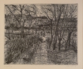 Jürgen Weber (* 1936): Graphik - Radierung, "Vorfrühling", datiert 1970