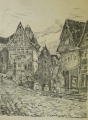 Paul Ernst Wilke (1894-1971/72): 2 Graphiken - Lithographien, Veduten Rothenburg o.d. Tauber, datiert auf 1923