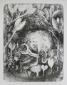 Foto 2: Kornelius Wilkens (* 1951): Graphik - Lithographie, Ohne Titel - Expressiver Akt an Gleisen, Druck von 1990