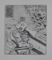 H. Winkler: 6er Satz Graphiken - Radierungen, dämonisch-skurrile Werke, datiert 1972