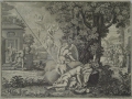 Andreas Matthäus Wolfgang (1660-1736) / nach Johann Andreas Thelott (1655-1734): Graphik - Kupferstich, "religiöses Andenkenblatt", von 1707 Augsburg