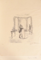 Foto 2: Matin Hönemann (1858-1937): Graphik - Japandruck, Liebespaar in Saal