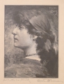 Foto 1: Martin Hönemann (1858-1937): 2 x Graphiken - Künstlerhanddrucke, Pendants Frauen-Porträts, nach Gemäldevorlagen Theodor von der Beek (1838-1921) und Schulz