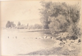 Foto 1: Martin Hönemann (1858-1937) attr.: Landschaft Strand bei Ouchy, Bleistift-Zeichnung