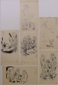 Foto 2: Wilhelm Hövener (1903-1978): 35 Blatt Zeichnungen auf 7 Bögen, Comics / Cartoons als Entwürfe für Zeitung Kurier, datiert 1946 / 1949
