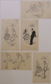 Foto 5: Wilhelm Hövener (1903-1978): 35 Blatt Zeichnungen auf 7 Bögen, Comics / Cartoons als Entwürfe für Zeitung Kurier, datiert 1946 / 1949