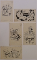 Foto 6: Wilhelm Hövener (1903-1978): 35 Blatt Zeichnungen auf 7 Bögen, Comics / Cartoons als Entwürfe für Zeitung Kurier, datiert 1946 / 1949