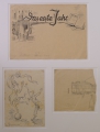 Foto 7: Wilhelm Hövener (1903-1978): 35 Blatt Zeichnungen auf 7 Bögen, Comics / Cartoons als Entwürfe für Zeitung Kurier, datiert 1946 / 1949
