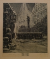 Unbekannt: signierte Graphik - Radierung, Rathaus Rothenburg o. d. Tauber, um 1900