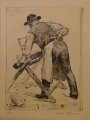 Foto 1: Martin Hönemann (1858-1937): 2 Graphiken - Kaltnadelradierungen, Schreiner