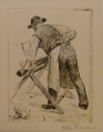 Foto 2: Martin Hönemann (1858-1937): 2 Graphiken - Kaltnadelradierungen, Schreiner