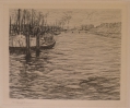 Foto 1: Eva Langkammer (* 1888 / 1894): Graphik - Radierung, Hamburger Hafen, um 1915