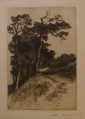 Otto Bruns attr.: Graphik - Radierung, Titel "Bei Flottstelle am Schwielowsee", Anfang 20. Jahrhundert