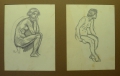 Foto 2: Rudolf Gudden (1863-1935): 9 x Blatt Frauenakt-Studien, mit 13 Handzeichnungen, Bleistift und Kohle, Künstler-Monogramm