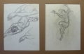 Foto 6: Rudolf Gudden (1863-1935): 9 x Blatt Frauenakt-Studien, mit 13 Handzeichnungen, Bleistift und Kohle, Künstler-Monogramm