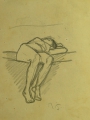 Foto 7: Rudolf Gudden (1863-1935): 9 x Blatt Frauenakt-Studien, mit 13 Handzeichnungen, Bleistift und Kohle, Künstler-Monogramm
