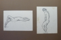 Foto 8: Rudolf Gudden (1863-1935): 9 x Blatt Frauenakt-Studien, mit 13 Handzeichnungen, Bleistift und Kohle, Künstler-Monogramm