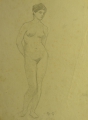 Foto 9: Rudolf Gudden (1863-1935): 9 x Blatt Frauenakt-Studien, mit 13 Handzeichnungen, Bleistift und Kohle, Künstler-Monogramm