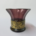 Jugendstil Glas Vase, August Walther & Söhne (Sachsen)