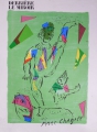 Foto 2: Marc Chagall (1887-1985): Graphik - Farblithographie / Künstlersteinzeichnung, Der grüne Clown / Akrobat, Frankreich 1979, Titelblatt Derrière le Miroir