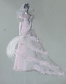 Foto 2: Annemarie Strupat: 5 Aquarelle, Brautkleider-Entwürfe, Mitte 20. Jahrhundert