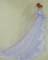 Foto 3: Annemarie Strupat: 5 Aquarelle, Brautkleider-Entwürfe, Mitte 20. Jahrhundert