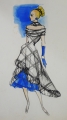 Foto 4: Annemarie Strupat: 9 Aquarelle, Entwürfe 50er Jahre Mode, Frauenkleidung Sommer-Frühling, Mitte 20. Jahrhundert
