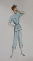 Foto 8: Annemarie Strupat: 9 Aquarelle, Entwürfe 50er Jahre Mode, Frauenkleidung Sommer-Frühling, Mitte 20. Jahrhundert