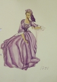 Foto 2: Annemarie Strupat: 7 Aquarell-Zeichnungen, Rokoko-Mode, Kostüm-Entwürfe von 1710-1888, Mitte 20. Jahrhundert