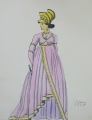 Foto 5: Annemarie Strupat: 7 Aquarell-Zeichnungen, Rokoko-Mode, Kostüm-Entwürfe von 1710-1888, Mitte 20. Jahrhundert