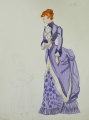 Foto 7: Annemarie Strupat: 7 Aquarell-Zeichnungen, Rokoko-Mode, Kostüm-Entwürfe von 1710-1888, Mitte 20. Jahrhundert