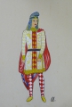 Foto 1: Annemarie Strupat: 8 Aquarell-Zeichnungen, Kleider-Entwürfe Antike bis Mittelalter, Mitte 20. Jahrhundert