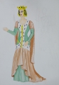 Foto 5: Annemarie Strupat: 8 Aquarell-Zeichnungen, Kleider-Entwürfe Antike bis Mittelalter, Mitte 20. Jahrhundert