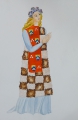 Foto 6: Annemarie Strupat: 8 Aquarell-Zeichnungen, Kleider-Entwürfe Antike bis Mittelalter, Mitte 20. Jahrhundert