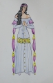 Foto 7: Annemarie Strupat: 8 Aquarell-Zeichnungen, Kleider-Entwürfe Antike bis Mittelalter, Mitte 20. Jahrhundert